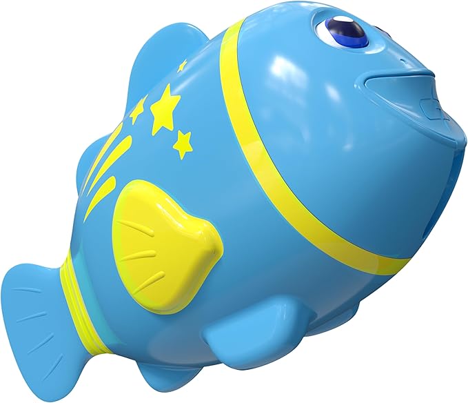 Rechargeable Swimming Fish Toy, Light up Bath Toys with Temp-Color Eyes for Baby Bath, Alive Pool Diving Toys for Kids Ages 4-8, Toddler Bathtub, Water Table