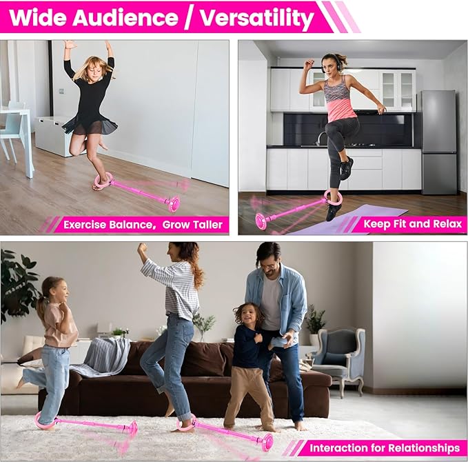 Skip Ball - Foldable Colorful Flash Wheel Indoor Outdoor Game Fitness Toys for Kids, Cool Kids Toys Christmas Birthday Gifts for Girls Boys Age 6 7 8 9 10+ Year Old