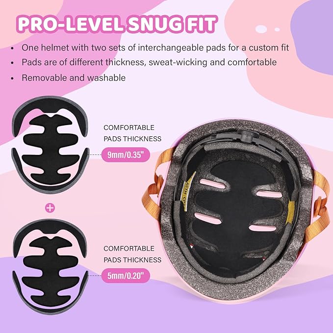 Kids Bike Helmet Ages 3-5-8-14, CPSC ASTM CPSIA Certified Toddler Helmet