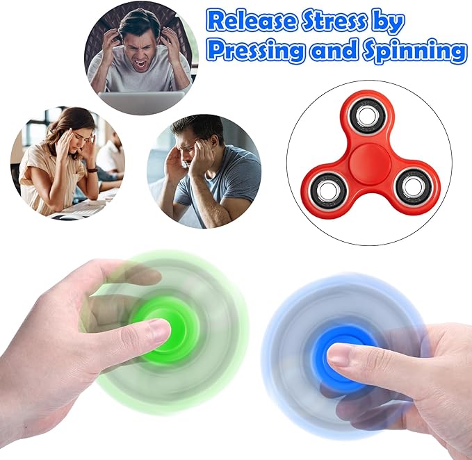 SCIONE Fidget Spinners 5 Pack - Fidget Toys Sensory Stress Relief Toys for Adults & Kids, Anxiety Reducing Fidget Spinners, Goodie Bag Stuffers for Students, Stress Relief Toys for Calming Down