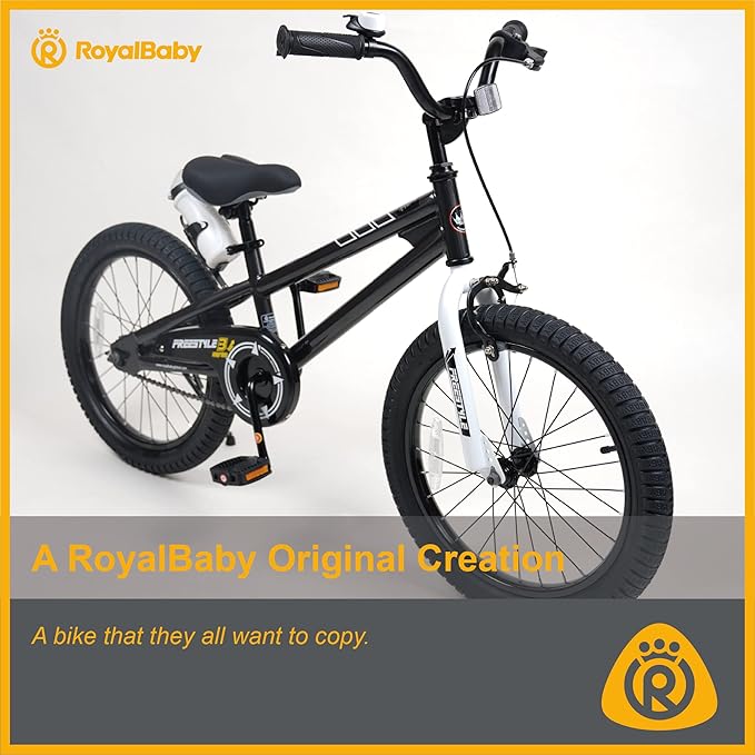 RoyalBaby Kids Bike EZ Freestyle Training Free Balance to Pedal Easy Learning Bicycle, 12-18 Inch for Toddlers to Big Kids