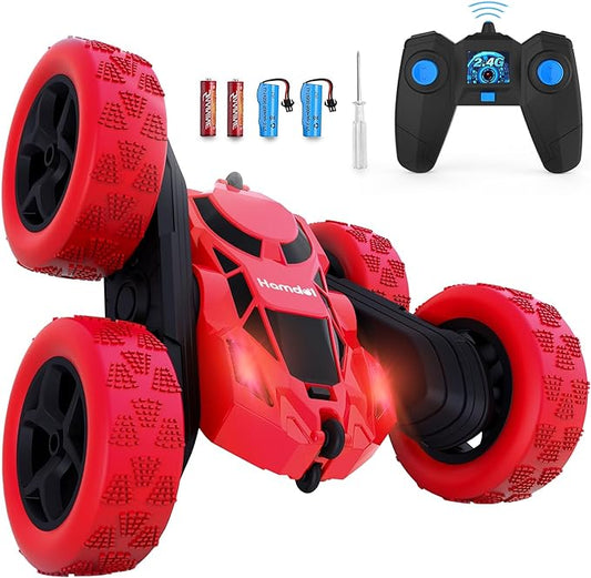 RC Stunt Car for Kids Ages 6–12, 360° Rotating Remote Control Car with LED Lights, 4WD Electric Toy Vehicle, USB Rechargeable, Perfect Birthday, Holiday for Boys & Girls