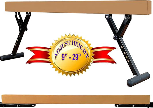 Adjustable Balance Beam 8 ft Gymnastic Beam Adjustable Height for Kids and Teenage of All Gymnastic Levels, Gymnastic Training Beam Gymnastic Equipment for Athlete Home and Gym Club Use