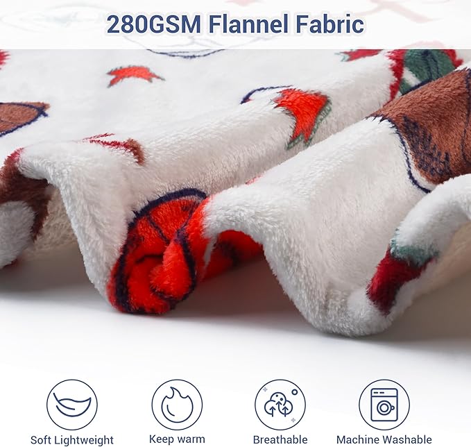 Viviland Kids Football Print Blanket, Warm Lightweight Plush Throw for Boys, 30" x 40"