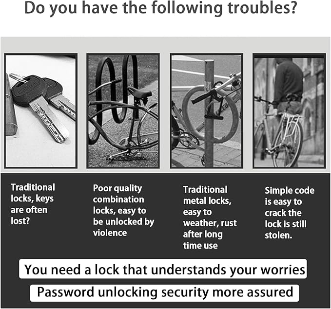E Scooter Lock, Bike Combination Cable Locks Compatible with Xiaomi M365/Max/GXL/Ninebot/Segway/Motor/Bicycle Lock 4 ft Long/0.472In Scooter Anti-Theft Ideal 4 Digit/12 Steel Cable