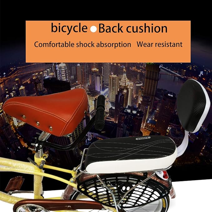 Kids Bike Seat, Bicycle Rear Seat for Kids Bicycle Seat with Backrest Cushion Armrest Handrail Set Kid Child Safety Carrier Bicycle Baby Seat
