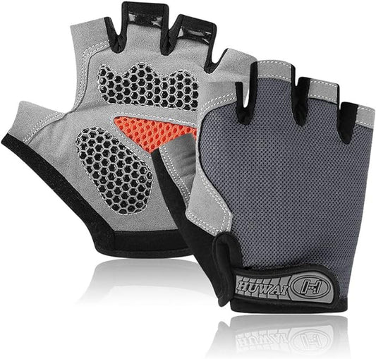 Accmor Cycling Gloves for Men Women, Bike Gloves Half Finger Road Bike MTB Gloves, Anti-Slip Shock-Absorbing Glove for Fitness Cycling Outdoor Sports
