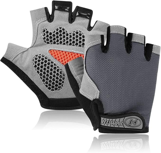 Accmor Cycling Gloves for Men Women, Bike Gloves Half Finger Road Bike MTB Gloves, Anti-Slip Shock-Absorbing Glove for Fitness Cycling Outdoor Sports
