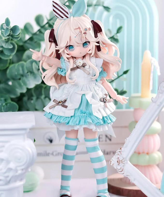 CALEMBOU BJD Blind Box, Sugary Girls Series 18cm Ball Jointed Doll, Cute Dress Up Doll with Joints, Collection Action Figure for Birthday Christmas