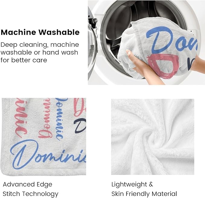 Dr.TOUGH Personalized Name Blanket Personalized Blanket for Adult Kids Flannel Customized Personalized Blankets and Throws