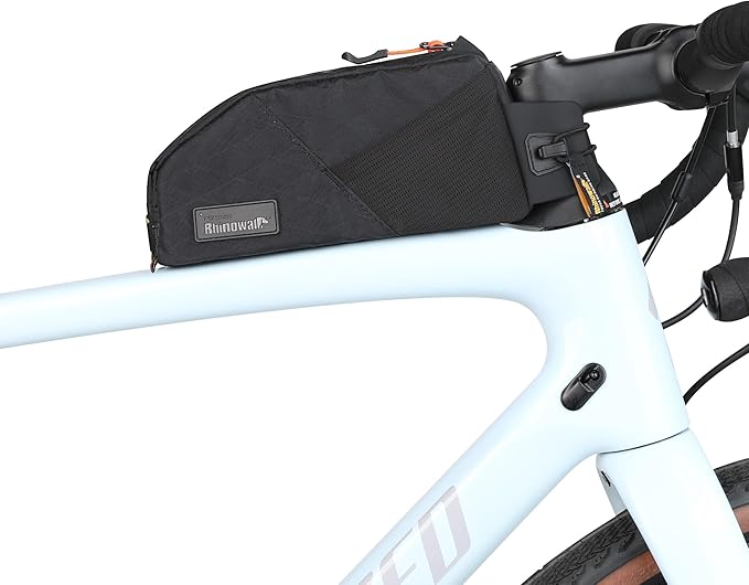 Bike Top Tube Bag Bicycle Front Frame Bag Waterproof Bike Bag 1.2L with Dual Side Mesh Pockets Perfect for MTB Road Bike Cycling Commuting and Outdoor Adventures