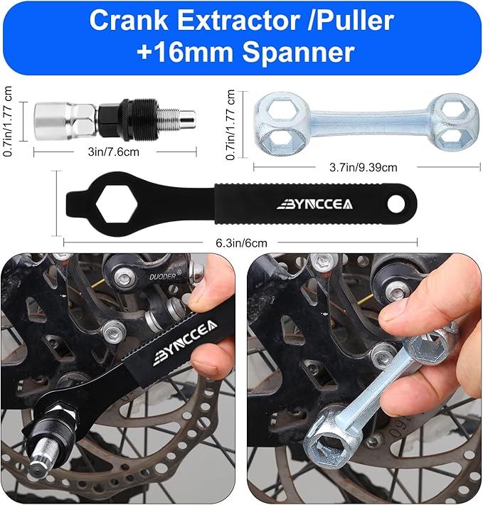 Bynccea Bike Tire Repair Tool Kit with Tire Pump, Portable Bicycle Repair Bag Bicycle Tyre Lever Patch Repair Tools, All in One Bicycle Tire Patch Kit for Mountain Bike and Road Bike