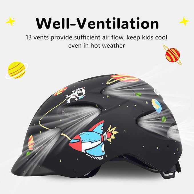 Kids/Youth Bike Helmet for Boys Girls and Teens, Adjustable and Multi-Sport for Bicycle, Kick Scooter, Skateboard, Roller/Inline Skate