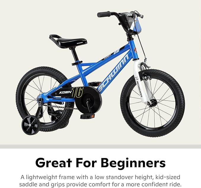 Schwinn Elm and Koen Bike or Balance Bike, 12-20 Inch Bike for Kids Ages 2-13, Black, Blue, Red, Teal, Pink or Purple, SmartStart Ergonomic Design, Adjustable Seat Grows with Child, Training Bicycle