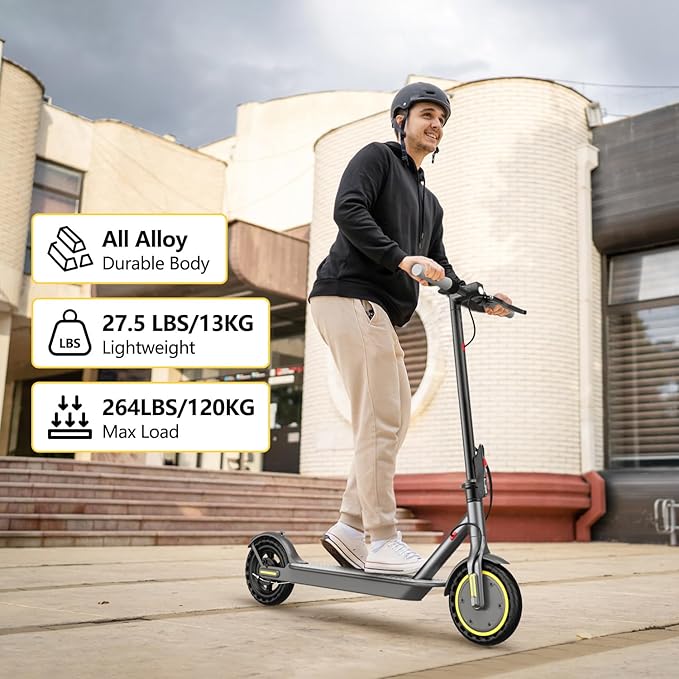 Electric Scooter Adults, Powerful 350W E-Scooter, Max 19 Mph & 15-19 Miles Range Scooters, Folding Scooters with 8.5" Solid Tires, Commuting Scooter Kick Scooter with APP Control (Seats Optional)