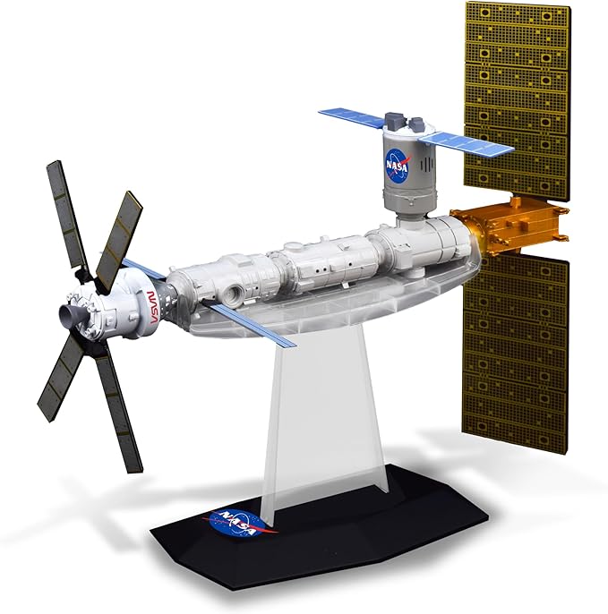 MUKIKIM NASA Future Explorers - Gateway Space Station Interactive Model. Build & Learn STEM Education & Interactive Space Exploration for Kids. with Projector, Orion Capsule & Rotating Solar Panel!