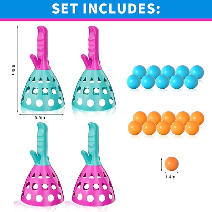 Bennol Outdoor Game Toys for Kids Boys with 20 Balls, Pop Pass Catch Ball Game Outside Toys Gifts for 3 4 5 6 7 8+ Year Old Boy Kids, Outside Outdoor Toy Gifts for Boys Ages 3-5 4-8