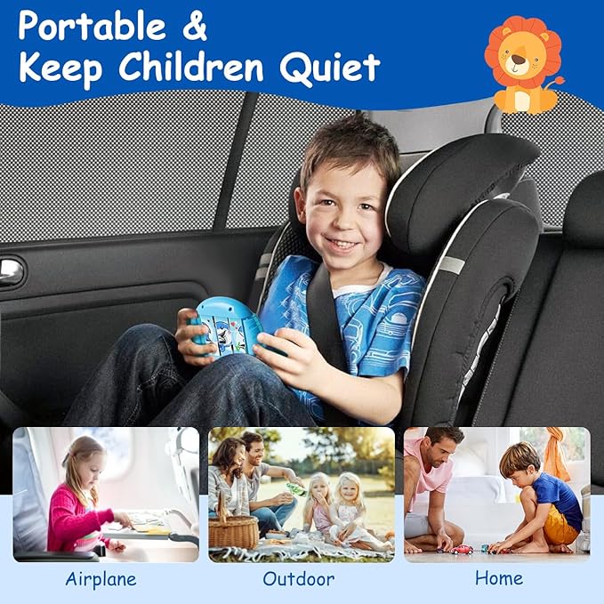 Rotating Puzzle for Kids 3 4 5 6 7 8 Year Old, 4 Puzzles in 1, Toddlers Travel, Car, Airplane, Road Trip Activities, Fine Motor Skills, Fidget, Gift for Boys & Girls Ages 3+(Fishes