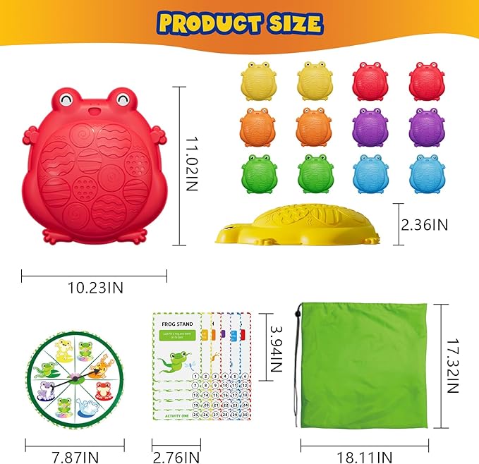 Stepping Stones for Kids, 12PCS Non-Slip Balance Steps Stones for Toddler 1-3, Obstacle Courses Sensory Toys, Coordination Game Gift for Boys Girls Indoor Outdoor Play Ages 3-5