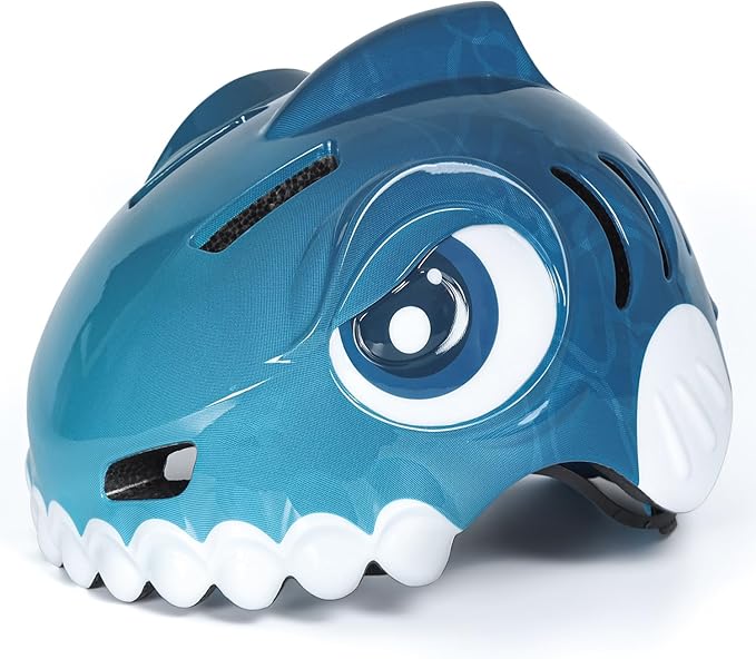 Bike Helmet for Kids 3-5-8 Toddler Bike Helmet Animal 3D Cartoon Boys Girls Safety Adjustable Kids Helmet and Pads Set for Cycling Scooter Skateboard