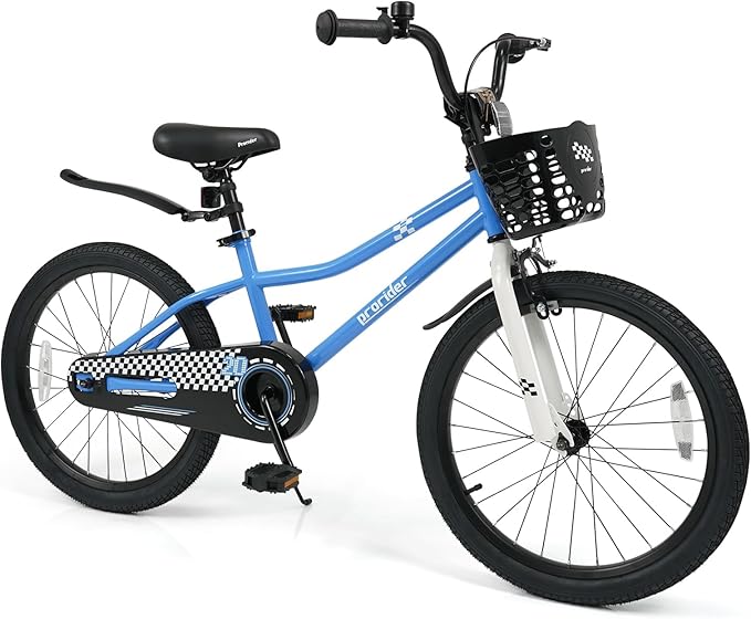 BABY JOY Kids Bike, 12 14 16 18 20 Inch Children Bikes for Boys Girls Teens 3-8 8+ Years w/Training Wheels or Kickstand, Handbrake, Coaster Brake & Removable Basket, Kids Bicycle of Multiple Colors