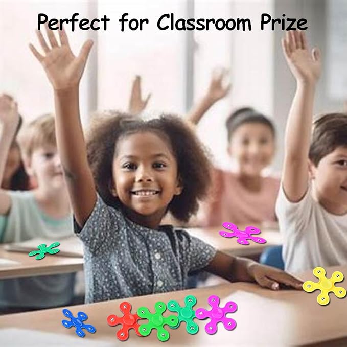 80 Pack High Speed Bearing Quiet Fidget Spinners Bulk, Stress Relief Sensory Fidget Toys Bulk for Kids, Birthday Return Gift Party Favors Classroom Prize Student Gifts Stocking Stuffers (80)