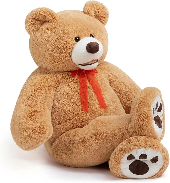 HollyHOME 6ft Teddy Bear Giant Teddy Bear Stuffed Animal with Embroidered Paws Holiday Valentine's Toy Gift for Girlfriend Kids 72 inches Brown