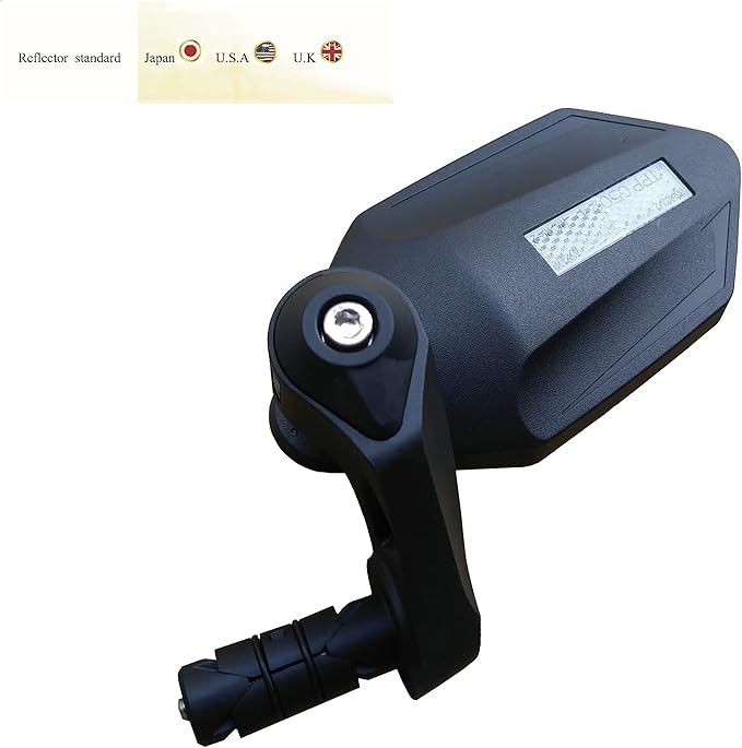 MEACHOW New Bar End Bike Mirror, Crystal UHD Automotive Grade Glass Lens E-Bike Mirrors, Scratch Resistant, Safe Rearview Mirrors, (Silver Left Side) ME-022LS