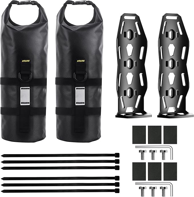 2 Pack Front Fork Bag, for Mountain Bike/Road Bike Waterproof Bag Roll Top Design Lightweight Bicycle Bag for Tools Cycling Fork Pack