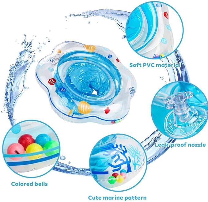 Baby Swimming Float Ring,Baby Inflatable Pool Floatie Baby Water Float Infant Swim Pool Rings for Toddler Kid Age 6-48 Months, Bathtub Toys Pool Accessories for Kids Toddlers.