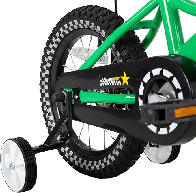 JOYSTAR Kids Bike for 2-7 Years Girls Boys w/o Dual Handbrake 12 14 16 Inch Princess Girls Bike with Training Wheels Doll Seat Streamers Boys Bikes with Flag & Water Bottle, Kids' Bicycle