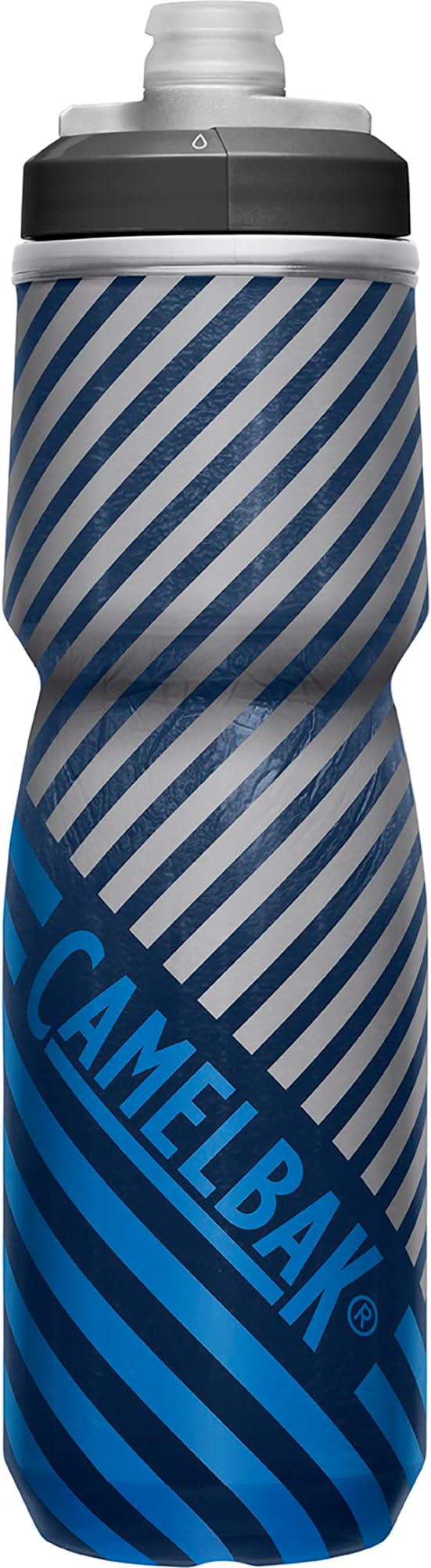 CamelBak Podium Chill Bike Insulated Squeeze Water Bottle Navy Stripe, 24oz
