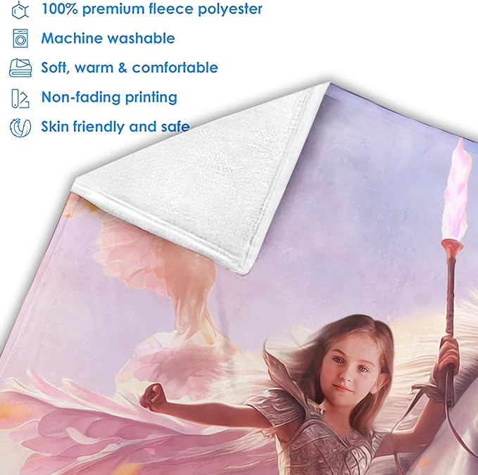 Zocoshi Personalized Princess Blanket - Kids Unicorn Design, Custom Photo Gift with Monogram, Cozy Keepsake for Baby Girl, Soft Plush Throw, Perfect Birthday Baby Shower Present