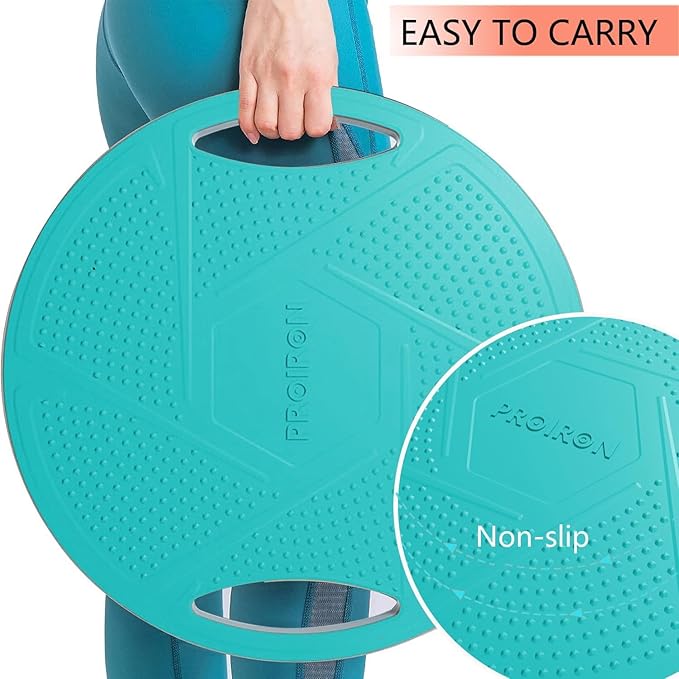 PROIRON Wobble Balance Board,16.34”Stability Board,Non-Slip Exercise Balance Stability Trainer Portable Balance Board with Handle for Standing Desk, Core Training,Physical Therapy Adults Kids