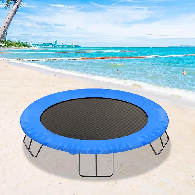 Eapmic Trampoline Pad Replacement, Trampoline Safety Pad, Spring Cover for 8ft 10ft 12ft 14ft 15ft 16ft Round Trampoline with Waterproof Foam Padding, Universal Trampoline Accessories