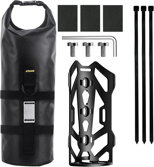 WEEROCK 5L Bike Bag Front Fork Bag 1 Pack Waterproof Bicycle Bag Large Capacity Quick Release Bike Pannier for Mountain Bike MTB, Cruiser Bike, Traveling Bike