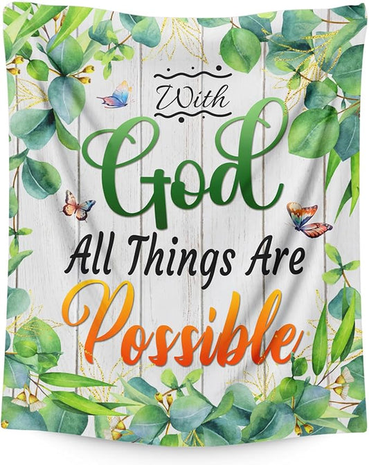 Girls Blanket Gifts Christian Blankets for Kids Teens Adults - 60" x 80" Soft Lightweight Flannel Warm Inspirational Throws for Couch, Sofa, Bed, Bedroom Decor - Christian Gift