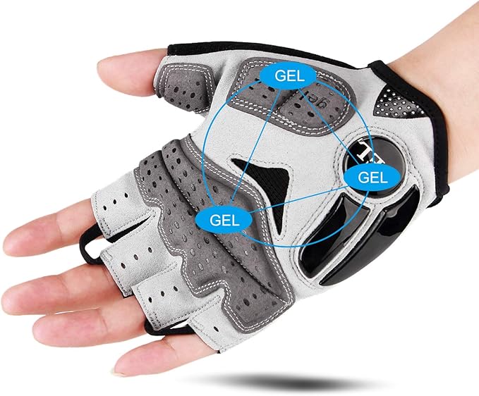 CXWXC Cycling Gloves for Men Women - Breathable Gel Road Mountain Bike Riding Gloves - Anti-Slip Bike Glove for Fitness Cycling Training Outdoor Sports