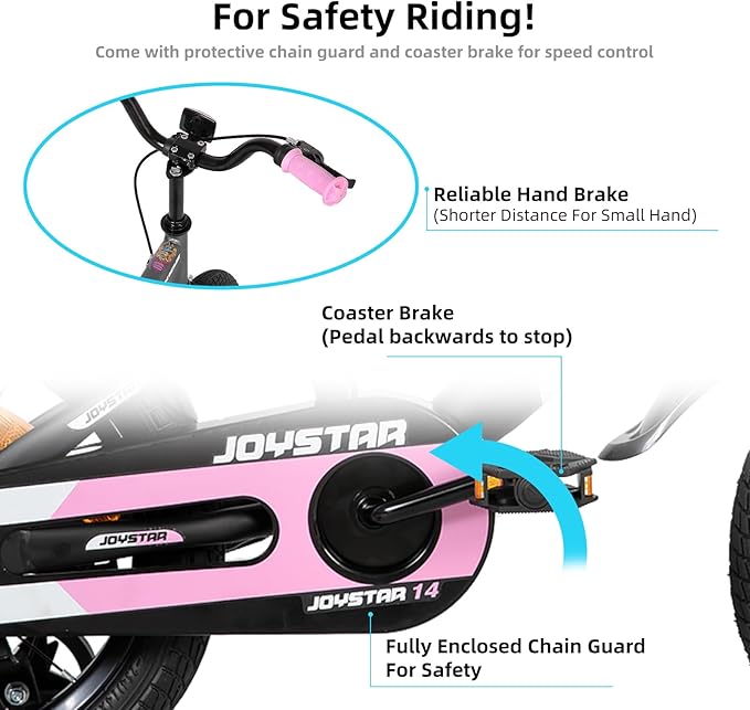 JOYSTAR New Berry Kids Bike for Boys and Girls Ages 3-12 Years Old, 12 14 16 Inch Kids Bicycles with Training Wheels, 20 Inch Bike with Kickstand, Multiple Colors