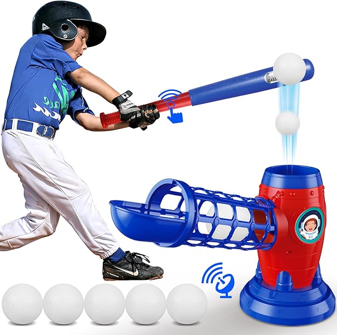 T Ball Sets for Kids 5-8,Tee Ball Set with Plastic Baseball Bat,Toddler Game Sports & Outdoors Toys, Baseball Training Equipment for Youth 3-5, Tball Gifts for Boys Girls 8-12