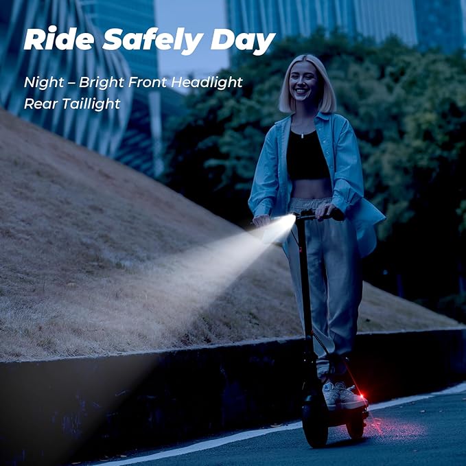 Electric Scooter for Adults, 350W Motor, 18MPH Max Speed, 12 Miles Max Range, 15% Hill Climb, 220LBS Load Capacity, 8.5" Pneumatic Tires, Foldable Electric Scooter for Adults & Teens Commuting