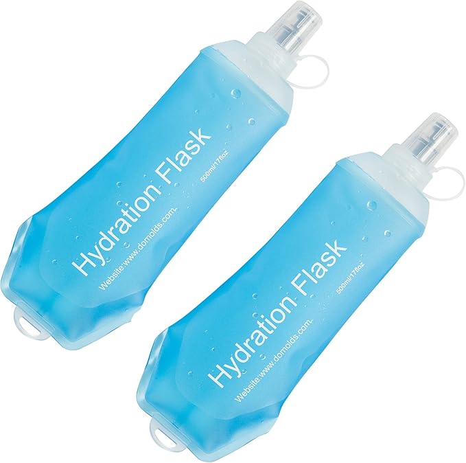 AXEN Soft Flask TPU Foldable Running Hydration Flask, Soft Collapsible Water Bottle for Hydration Pack Cycling Marathon Running Hiking