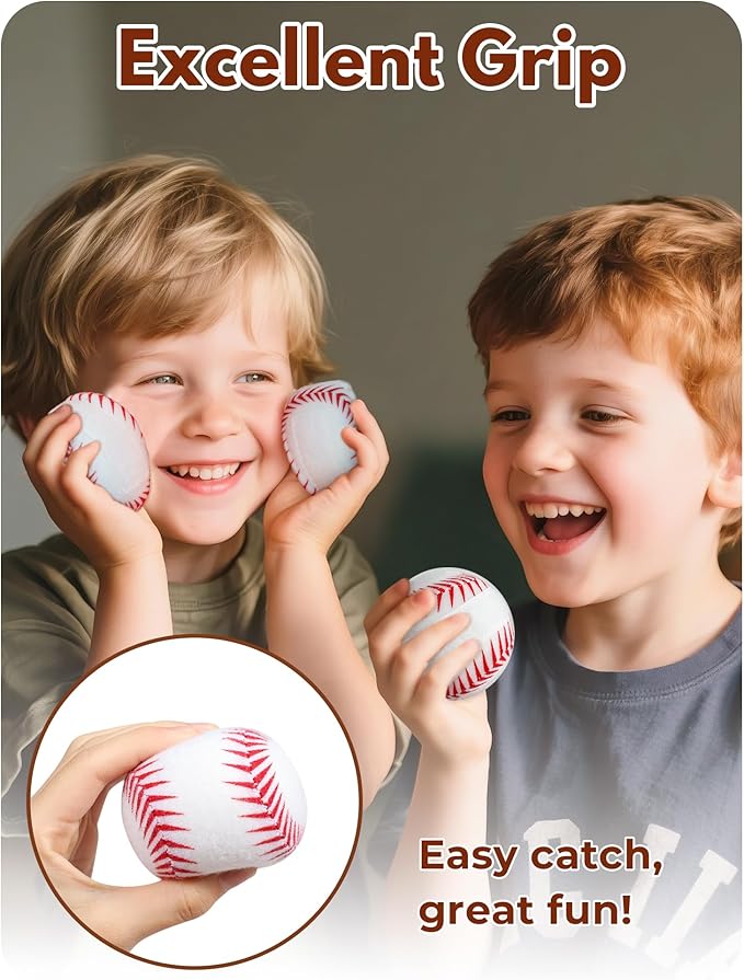 Toss and Catch Ball Game for Kids 3-8, Pool & Beach Ball Game, Outdoor Sports Toy with 2 Soft Sticky Balls & 2 Upgraded Paddles, Ages 3-8+