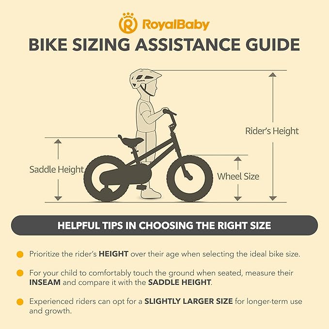 RoyalBaby Kids Bike EZ Freestyle Training Free Balance to Pedal Easy Learning Bicycle, 12-18 Inch for Toddlers to Big Kids