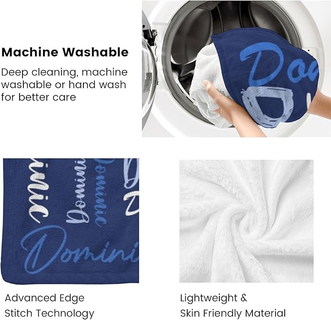 Dr.TOUGH Personalized Name Blanket Personalized Blanket for Adult Kids Flannel Customized Personalized Blankets and Throws