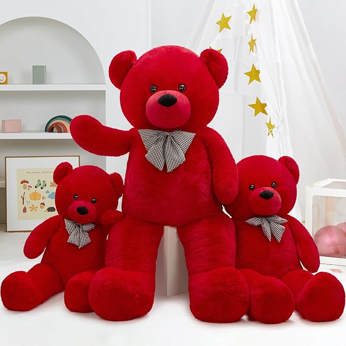MaoGoLan Big Teddy Bear 6 Feet,Life Size Big Bear Plush Stuffed Animal,Adorable and Soft Red Teddy Bear Gift for Christmas,Valentines,Birthday,or Long Distance