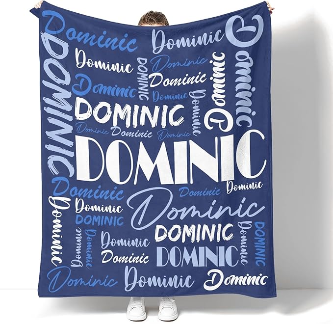 Dr.TOUGH Personalized Name Blanket Personalized Blanket for Adult Kids Flannel Customized Personalized Blankets and Throws
