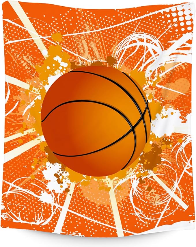 Basketball Blanket for Girls, Basketball Gifts for Girls, Sport Throw Blankets for Team Daughter & Her, Kids Throws for Couch Sofa Home Decor (40x50 Inch)