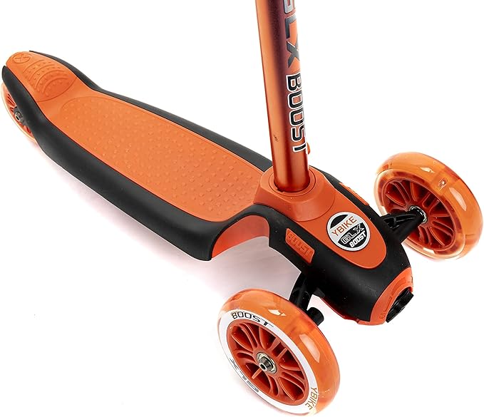 YBIKE GLX Boost Scooter with Adjustable Steering and Handlebar Height for Kids