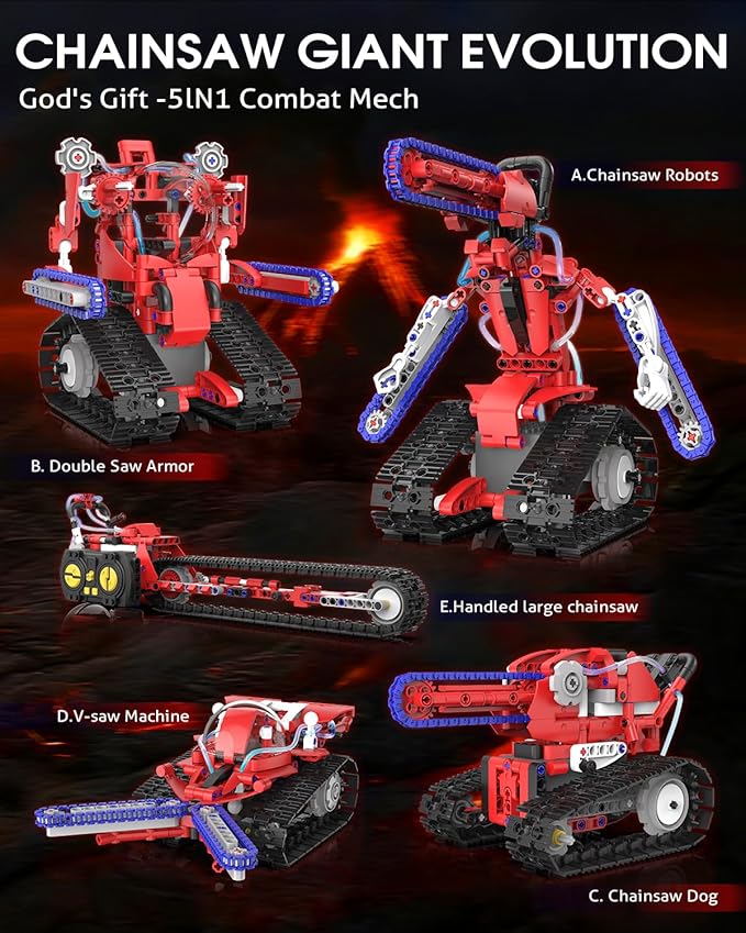 STEM Robot kit for Kids Ages 8-12, 429PCS 5 In1 Building Blocks Kit, Remote & App Control Robotic Toys, Scientific Construction Sets for Kids 8 9 10 11 12 13